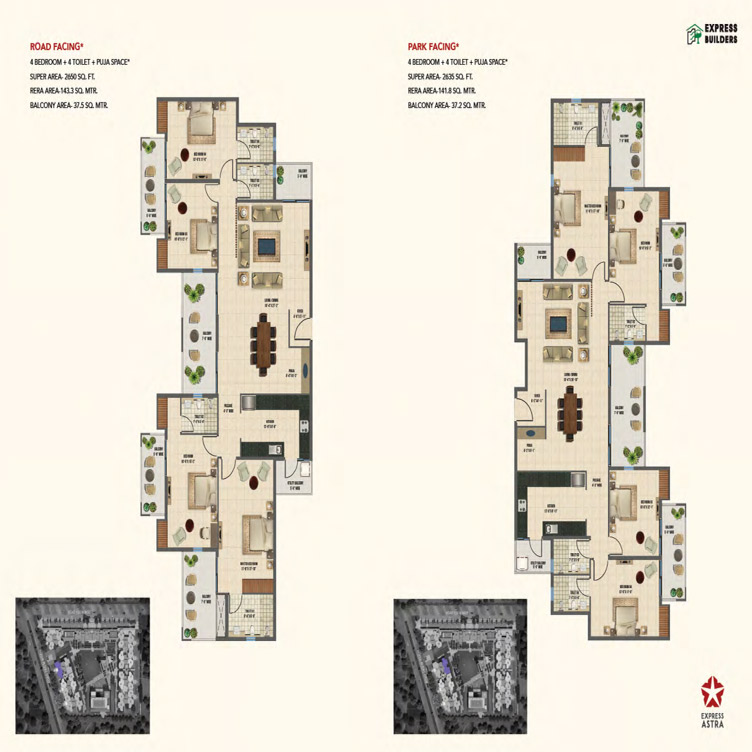 4 BHK Luxury Floor Plan